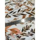 Tissu cretonne - Botanique marron - x10cm
