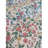 Tissu ameublement - Léger- Lovely flowers green - x10cm