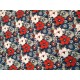 Tissu cretonne - Floralie - x10cm