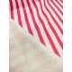 Tissu éponge - Pilat - Rayé rose - x10cm
