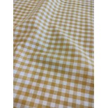 Tissu cretonne - Vichy jaune - x10cm
