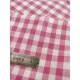 Tissu cretonne - Vichy rose - x10cm
