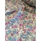 Tissu enduit fin - Fleur vintage - x10cm