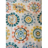 Tissu ameublement - Toile brute - Suzi émeraude - x10cm