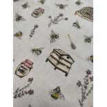 Tissu ameublement - Léger- Bee honey buzzing - x10cm
