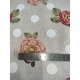 Tissu ameublement - Léger- Rose dots ornamental - x10cm
