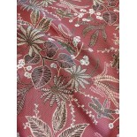 Tissu ameublement - Libellule bordeaux - x10cm