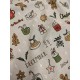 Tissu ameublement - Léger- Christmas doodle- x10cm