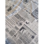 Tissu ameublement - Léger- Happy newspaper- x10cm