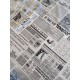 Tissu ameublement - Léger- Happy newspaper- x10cm