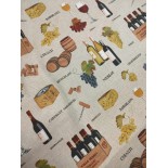 Tissu ameublement - Léger- Wine tasting- x10cm