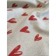 Tissu ameublement - Léger- Hand Drawn Hearts- x10cm