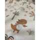 Tissu cretonne - Dracorex Ecru- x10cm