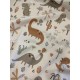 Tissu cretonne - Dracorex Ecru- x10cm