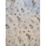 Tissu cretonne - Sleepy - x10cm