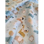 Tissu cretonne - Au Dodo - x10cm