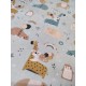 Tissu cretonne - Au Dodo - x10cm