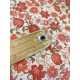 Tissu cretonne - Bavory - Rouge - x10cm