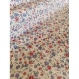 Tissu enduit fin - Liberty Bleu & Rouge - x10cm