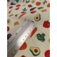 Tissu enduit fin - Légumes d'été - x10cm