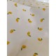 Tissu cretonne - Citron jaune - x10cm