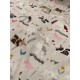 Tissu cretonne - animaux de la ferme - x10cm