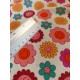 Tissu cretonne - Marguerites smiles - x10cm