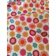 Tissu cretonne - Marguerites smiles - x10cm