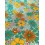Tissu cretonne - Marguerites colorées - x10cm