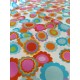 Tissu cretonne - Marguerites seventies - x10cm