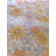 Tissu cretonne - Marguerites pastels - x10cm