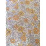 Tissu cretonne - Marguerites pastels - x10cm