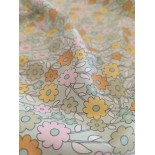 Tissu cretonne - Fleurs des champs - x10cm