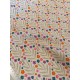 Tissu cretonne - Mini marguerites - x10cm