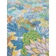 Tissu cretonne - Feuilles multicolores - x10cm
