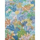 Tissu cretonne - Feuilles multicolores - x10cm