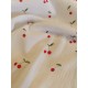Double gaze coton - Cerise - x10cm