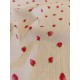 Double gaze coton - Fraise - x10cm