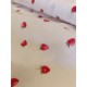Double gaze coton - Fraise - x10cm