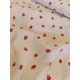 Double gaze coton - Fraise - x10cm
