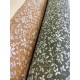 Double gaze coton - Gaufree Marjan Fougère/Blanc - x10cm