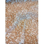 Double gaze coton - Gaufree Marjan Caramel/Blanc - x10cm