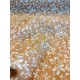 Double gaze coton - Gaufree Marjan Caramel/Blanc - x10cm