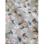 Double gaze coton -Gaze effet papillon bleu ciel - x10cm