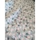 Double gaze coton -Gaze effet papillon bleu ciel - x10cm