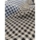 Double gaze coton - Gaze vichy noir - x10cm