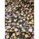 Viscose - Fleurs de coton noir - x 10cm