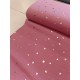 Double gaze coton - Coeur doré rose - x10cm