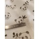 Double gaze coton - panda - x10cm