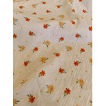 Double gaze coton - fleurs - x10cm